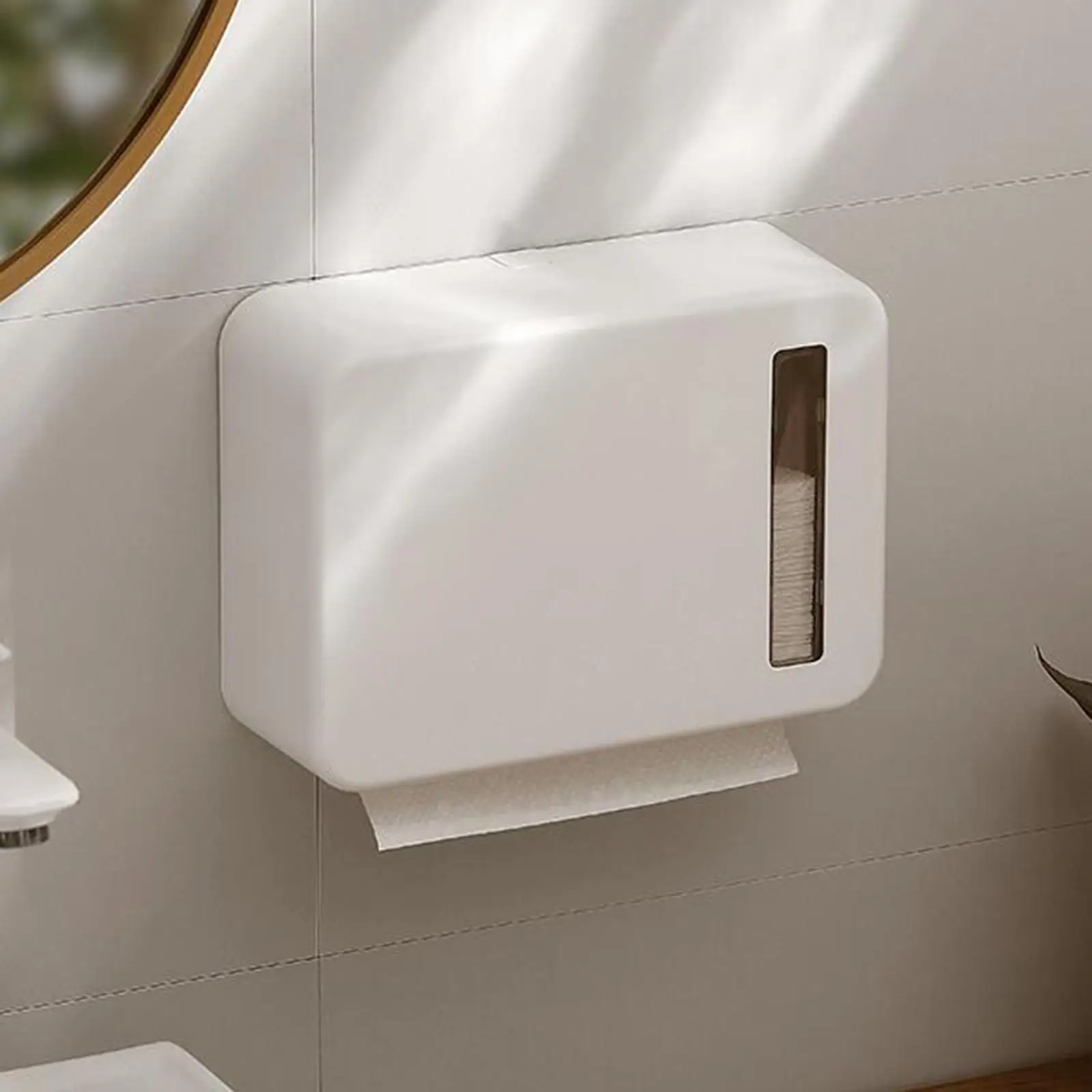 Tissue Paper Cover Box Attached Paper Towel Dispenser Storage Case for Apartment 2