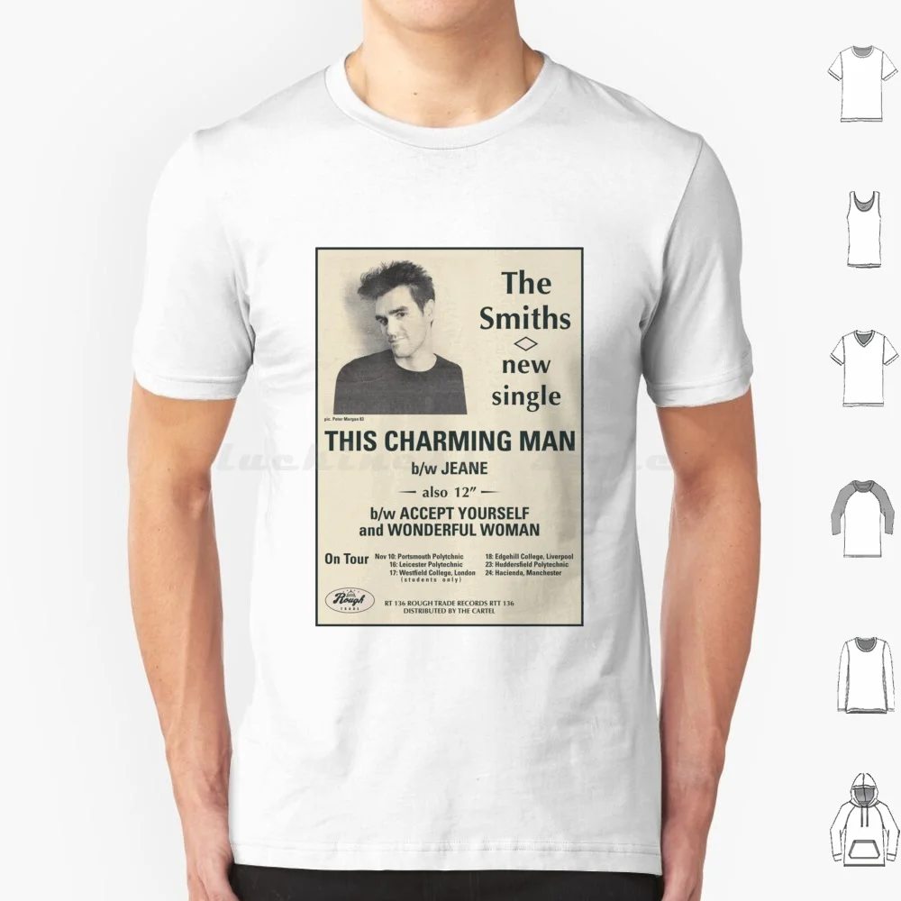 The Smiths (Questo Affascinante Uomo) T Shirt Big Size 100% Cotone Morrissey The Smiths Music 80S Indie Smiths Alternativa Band Punk