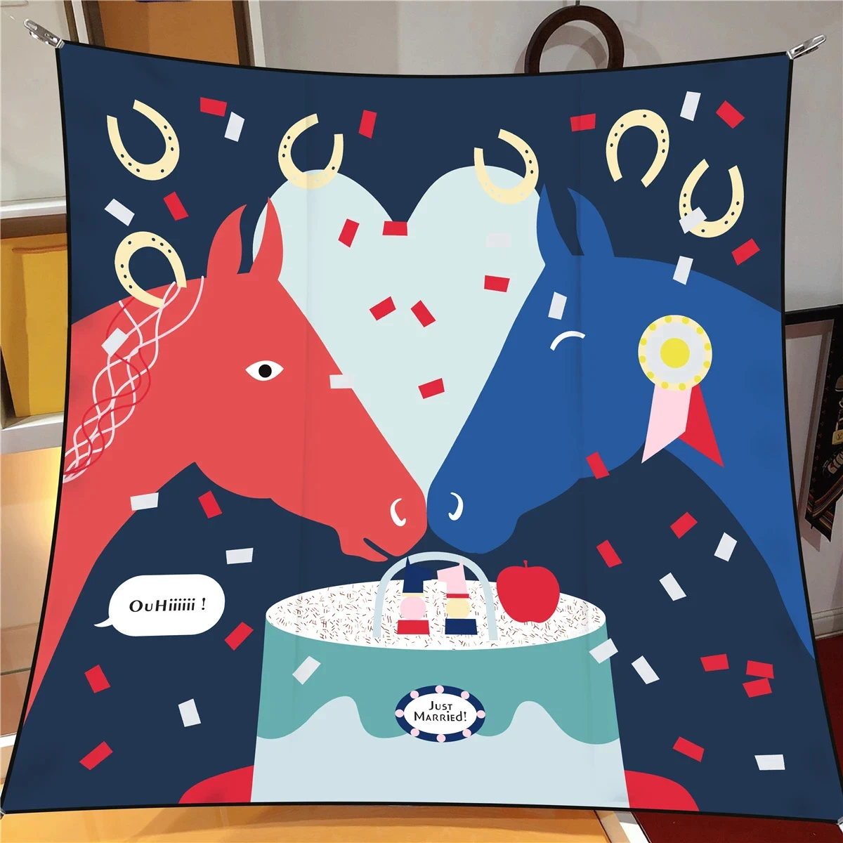 Brand Silk Scarves Colour Horse 100% Silk Scarf Women Shawls Luxury Design Hijab Scarf Fashion Square Scarves Neckerchief