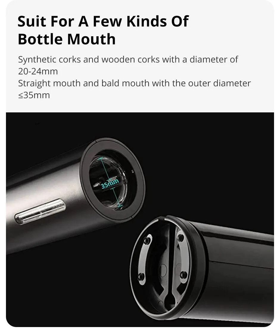 Description Picture 3 of itemElectric Bottle Opener for Red Wine Foil Cutter Automatic Red Wine Openers Kitchen Accessories Gadgets Bottle Opener