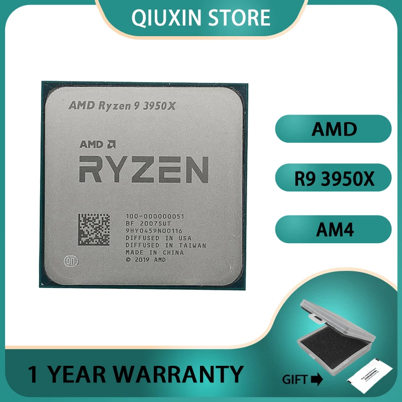 

Процесamd Ryzen 9 3950X Ryzen 9 3950X R9 3950X 7 нм L3 = 64M 100-000000051 ем AM4 3,5 ГГц 16 ядер 32-поточный Сор сор