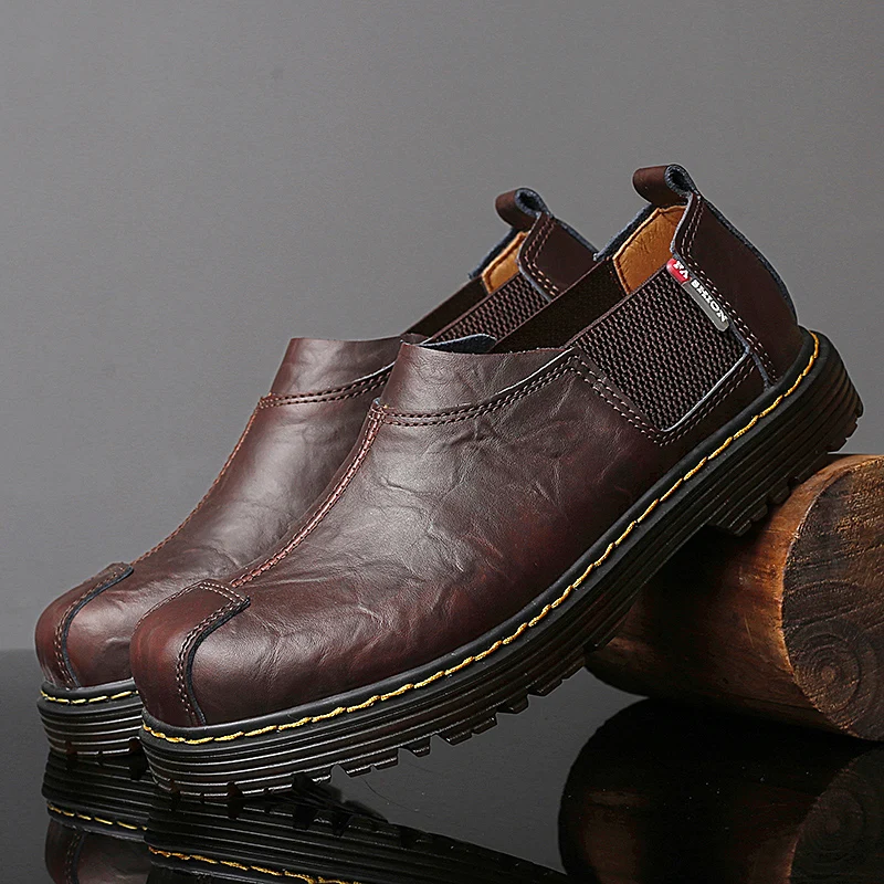 New Business Anti slip Shoes Men's Oxford Shoes High Quality Cowhide Leather Casual Shoes Men's Black Oxford Shoes Men's Fashion