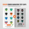 VEVOR Universal Radiator Pressure Tester Kit Manual Pump Color-coded Steel Test Cap Adapters Toolbox For Cars Motorcycles Trucks 4