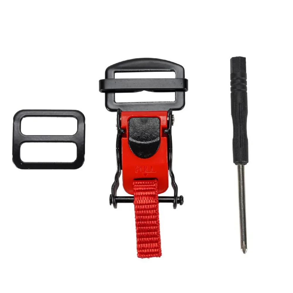 thumbnail image 1 of Hebillas de tracción para casco de motocicleta, color negro y rojo, nuevo diseño, ajuste de 6 velocidades, clip para casco de bicicleta duradero, 1 of 5