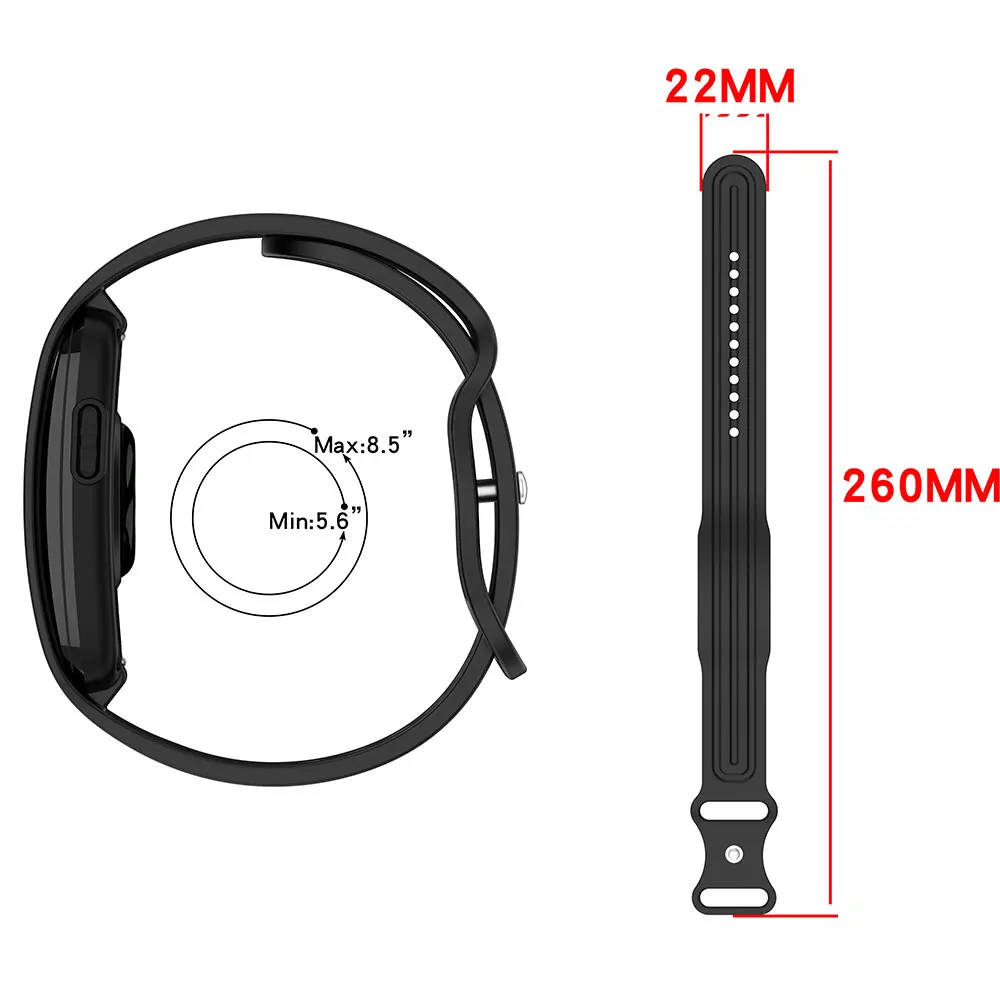 Sport Silicone Band - Unisex Waterproof Comfort Wrist Accessory Replacement Strap