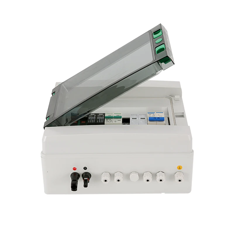 태양광 태양광 PV 결합기 박스, 야외 방수 IP65 퓨즈 MCB SPD DC-AC 번개 보호 박스, 1 인 1 아웃 DC + AC 600V