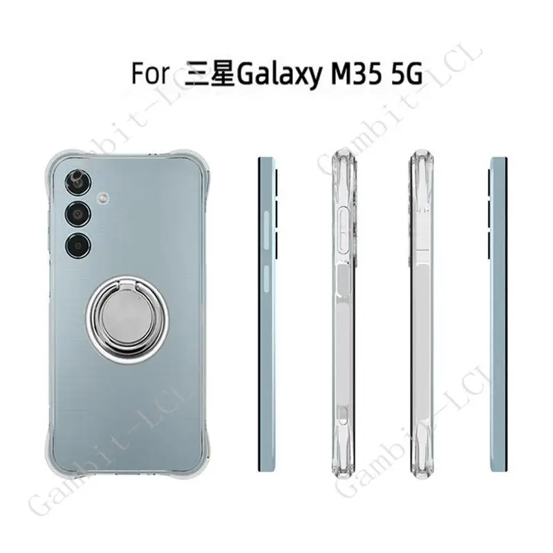 Stylish Back Ring Holder TPU Soft Silicone Phone Case Cover