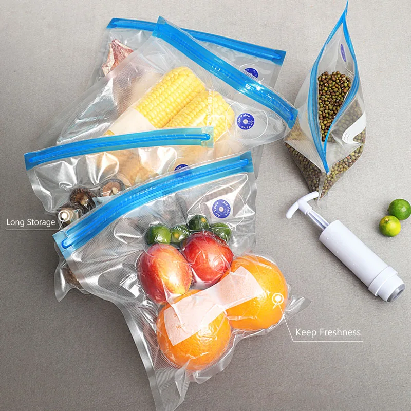 10pcs Reusable Food Vacuum Sealer Bag Storage Bags Food Saver Vacuum  Packaging Bag Food Vacuum Sealer Reusable Kitchen Organizer - AliExpress