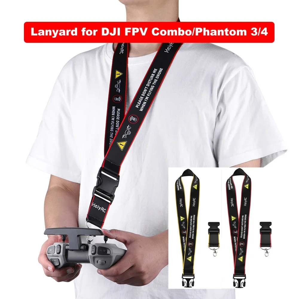

Remote Control Neck Lanyard for DJI Avata/FPV Combo Phantom 3/4 Drones Hook Holder Strap Safety Strap Belt Sling Mount Accessory