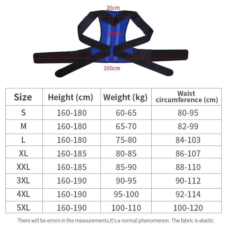 Back Support Posture Corrector Belt Adjustable Shoulder Clavicle Spine Support Belt Reshape Your Body Lumbar Brace Back Trainer