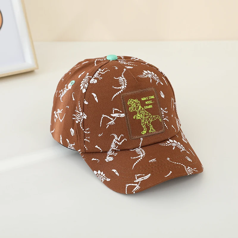 Children's Kids Baseball Cap for Girl Boy Spring Summer Baby Sun Hat Animal Dinosaur Printed Toddler Peaked Caps 2