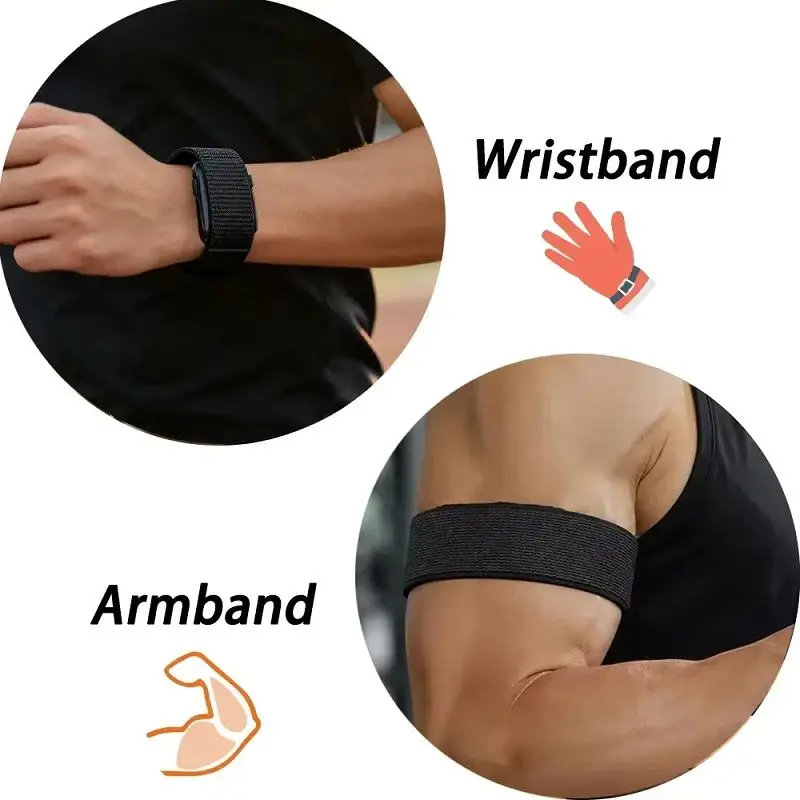 Lightweight Nylon Sport Watch Band with Adjustable Hook Loop Closure