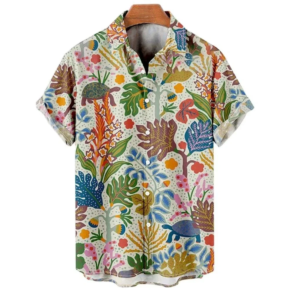 

Coconut Tree Shirts For Men 3d Printed Men's Hawaiian Shirt Beach Aloha Shirt Oversized Men Blouse Camisa Camisas Hombre