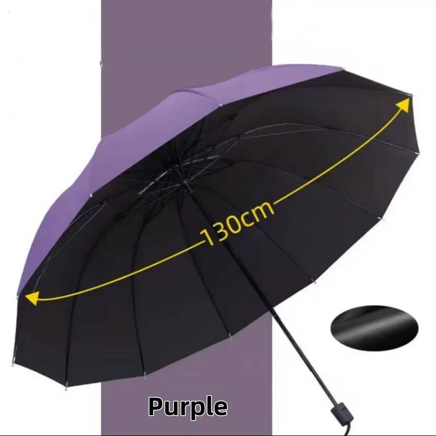 Windproof Umbrella 130cm/51.18in Men Rain Woman Windproof Large Folding Umbrella Outdoor