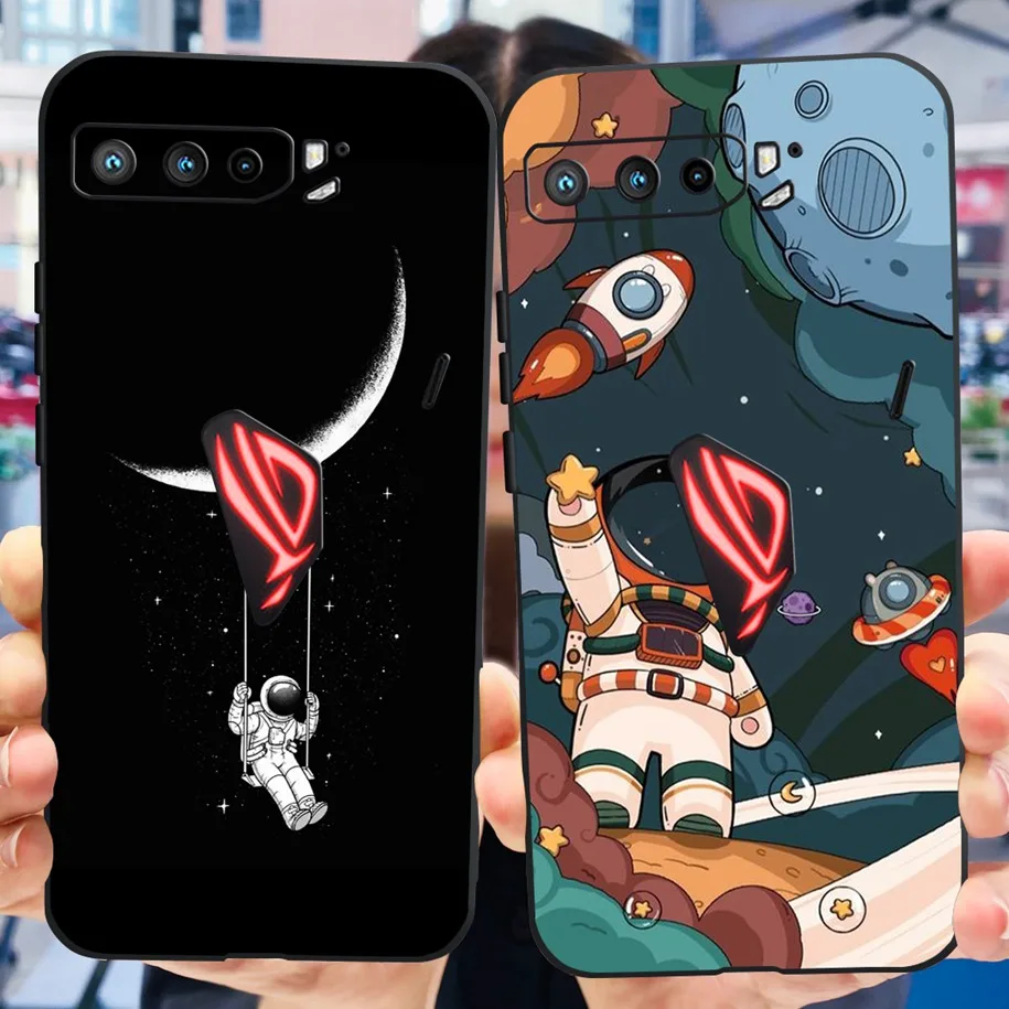 Cute Astronaut Silicone Phone Case - Matte Soft Bumper Cover