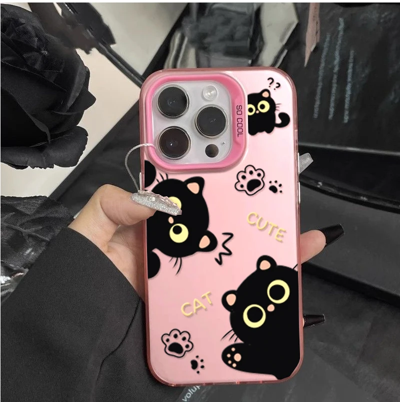 Black Cat Cute Phone Case Cover - Stylish and Protective Design