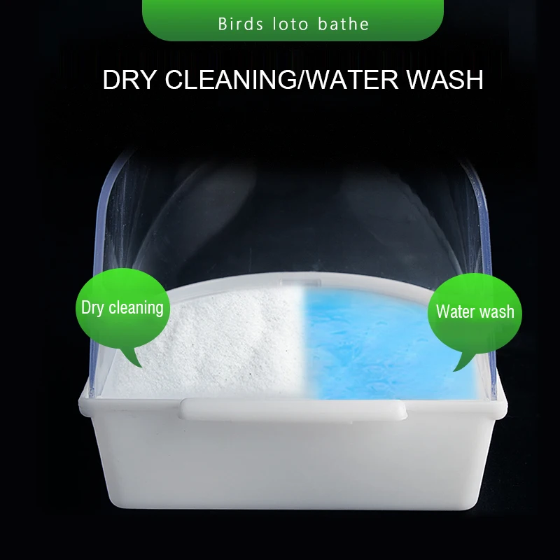 New Bird Water Bath Tub For Pet Bird Hanging Bowl Parrots Parakeet Birdbath