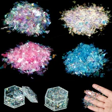 

20g Irregular Candy Color Scraps Epoxy Resin Fillings Iridescent Glitter Paillettes For Nail Art Decoration Shiny Mermaid Sequin