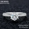 NKHOG Real 3 Carat Moissanite Rings For Women 925 Sterling Silver Classic 6 Claws Engagement Band Jewelry Romantic Wedding Ring 1
