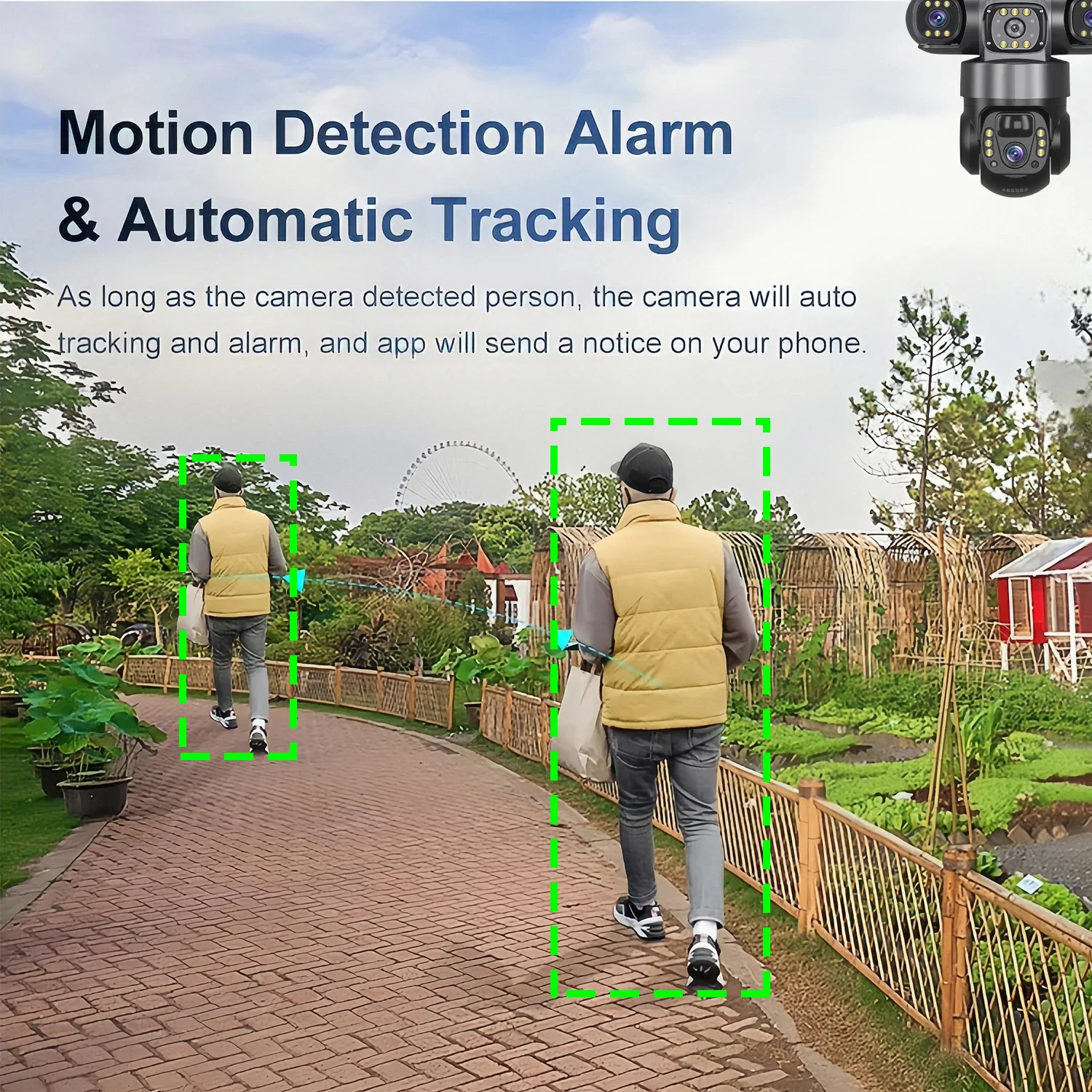 Solar Camera With 4G SIM 15MP HD Outdoor 3 Lens 3 Screen 10X Zoom PIR Human Detect Cameras Night Vision CCTV Security Protection 5