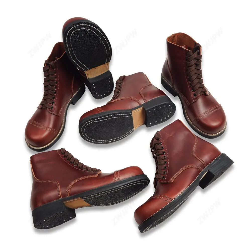 WW2 US ARMY BOOTS LEATHER BOOT SHORT GANG OUTDOORS BOOT HIGH QUALITY-US/406103