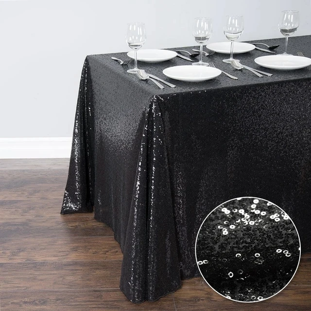 

Glitter Sequin Table Cloth Rectangular Table Cover Rose Gold Tablecloth For Wedding Birthday Party Home Decoration Custom Size