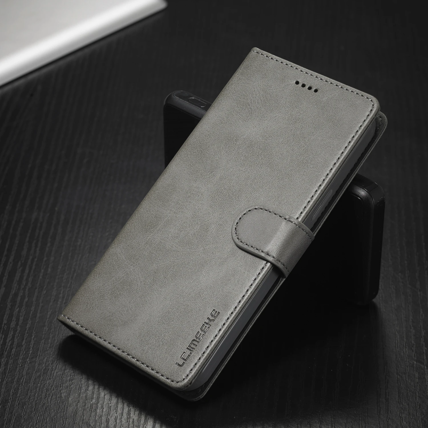 thumbnail image 1 of Flip Leather Wallet Case For iPhone 15 14 13 12 11 Pro Max XS XR 8 7 6S Plus SE Mini 2022 Business Card Slot Wallet Phone Cover, 1 of 5