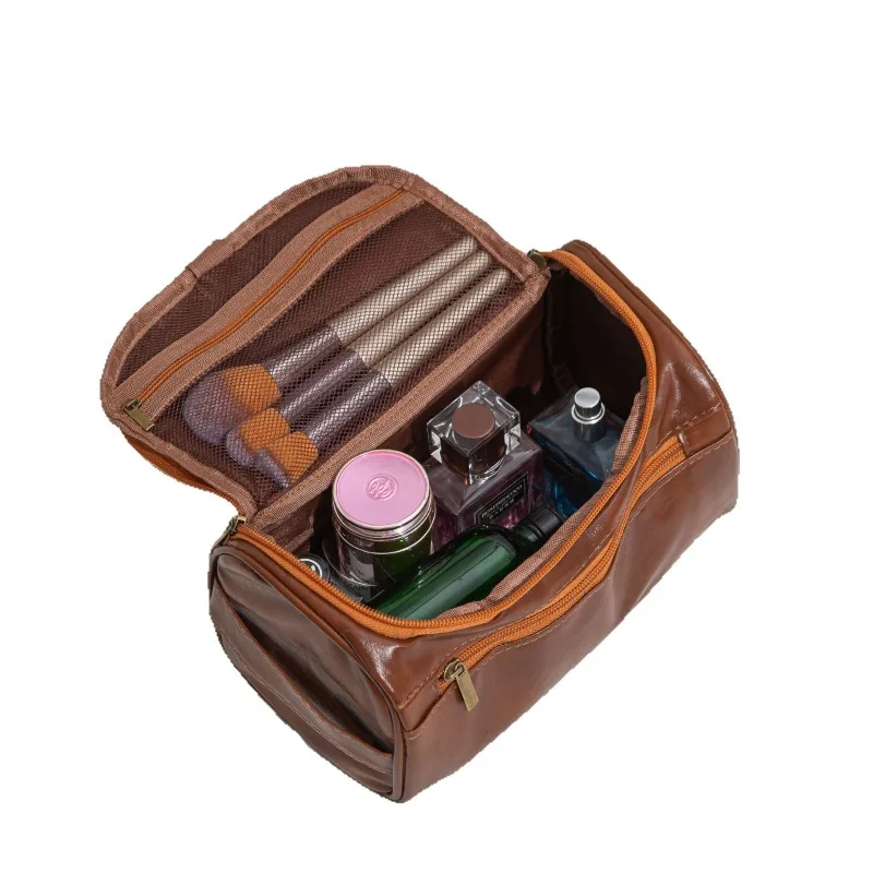 Luxury Leather Hanging Toiletry Bag