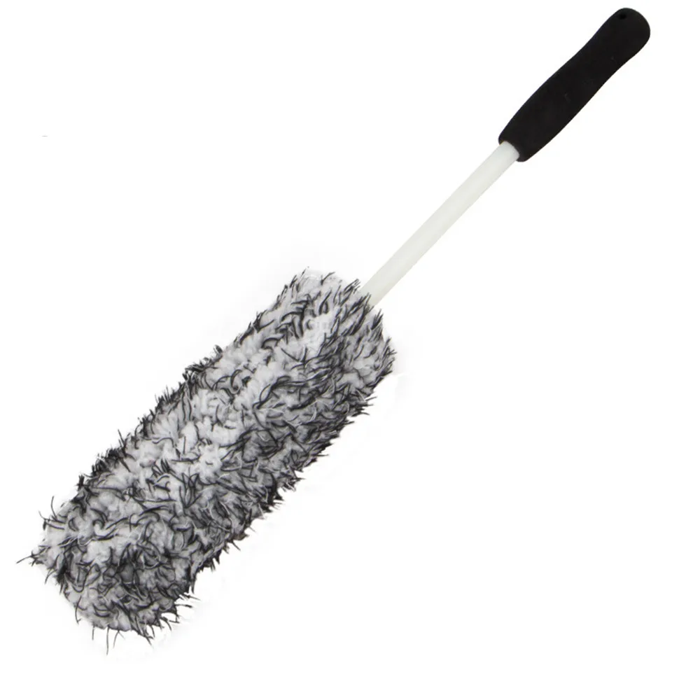 

Car Wash Super Brush Microfiber Premium Wheels Brush Non-Slip Handle Easy To Cleaning Rims Spokes Wheel Barrel Car Accessories