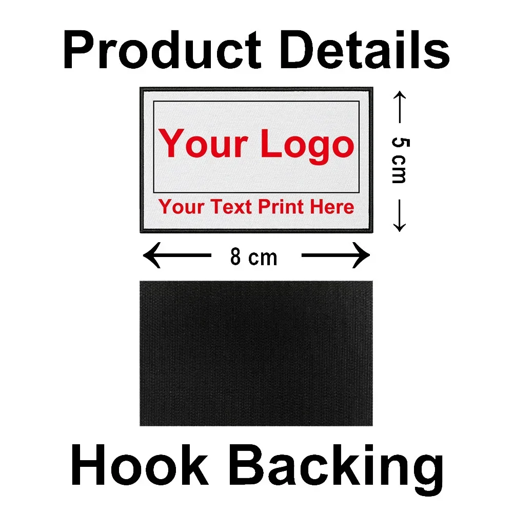 Clothing Patches Name Patch Printed Patches Team Group Personalized DIY Stripes Badges Hook Backing Applique