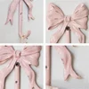 Pink Bow Wall Mounted Hook Towel Hooks For Bathroom Clothes Coat Hanger Bedroom Back Door Hooks Diy 6