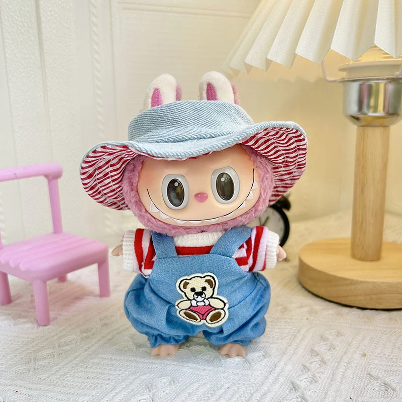 17cm Plush Doll's Clothes 1/2/3 Pcs Set Outfit Accessories For Korea Kpop Idol Dolls Labubu Dolls Overalls Set Clothing Dresses doll clothes plush toy accessories