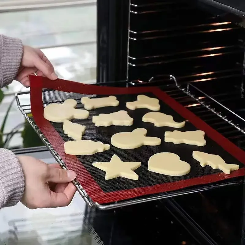 

30x40cm Silicone Baking Tray Baking Net Mat Breathable Non-stick Baking Mat Cookie High Temperature Oven Mat New