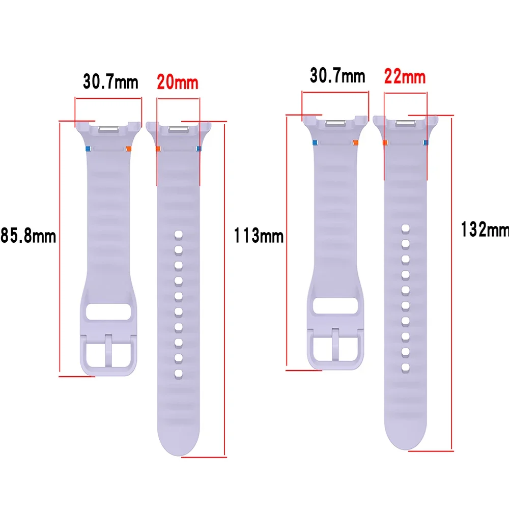 รูปสินค้า ซิลิโคนยืดหยุ่นสำหรับ Samsung Galaxy Watch 8 หลากขนาด ใส่สบาย ทนทาน