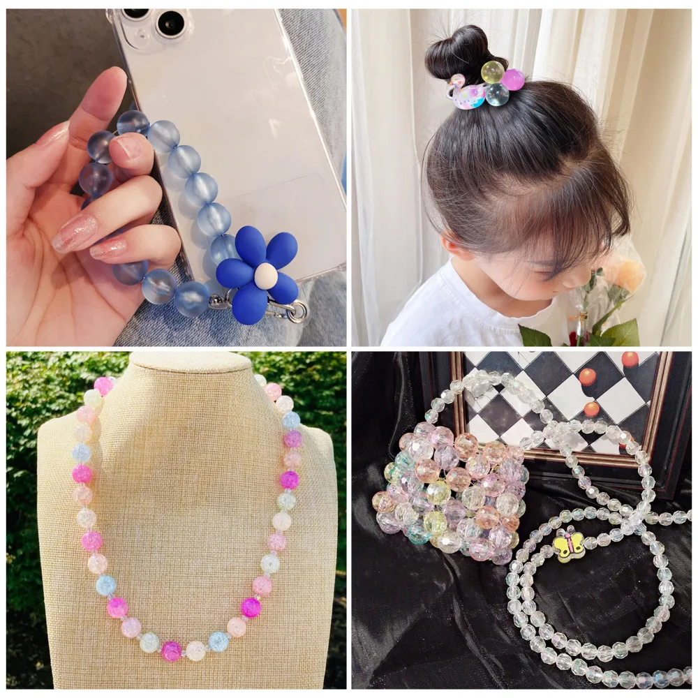 90Pcs 20x19mm Transparent Acrylic Beads Round Loose Spacer Beads For Jewelry Making DIY Bracelets Earrings Accessories