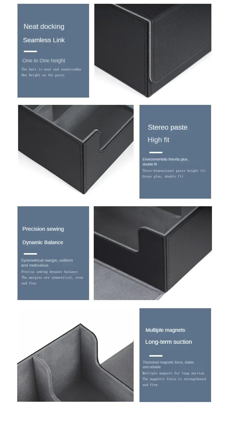 Trading Card Storage Box Pu Leather Magnetic Deck Case_voghion.com