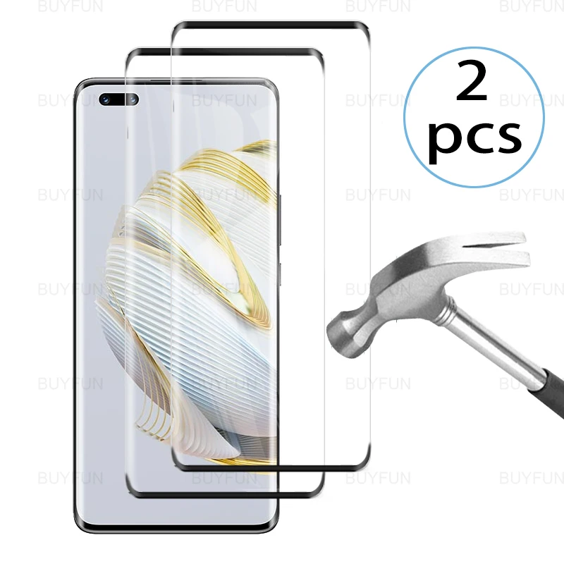 

Защитное стекло для переднего экрана для Huawei nova 10 Pro Wuawei Huawai nova10 Pro 9D, изогнутое закаленное защитное стекло, пленка, 2 шт.