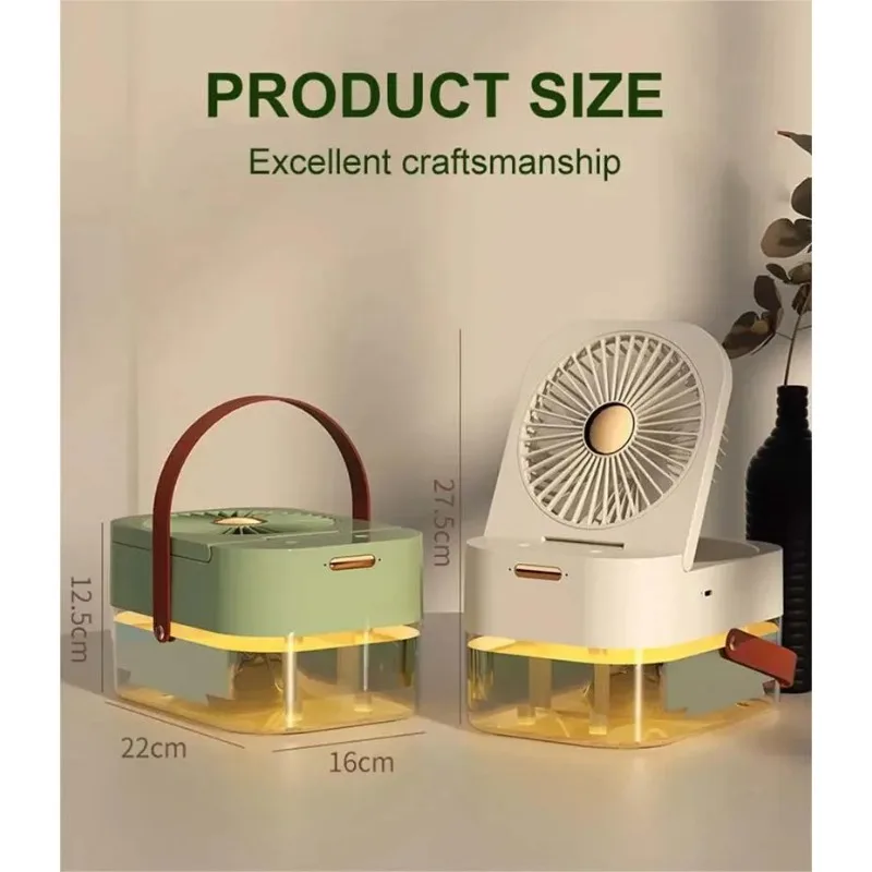 Desktop Model Cool Humidification Hydration Spray Fan Big Wind Cold Air Usb Remote Control Electric Fan
