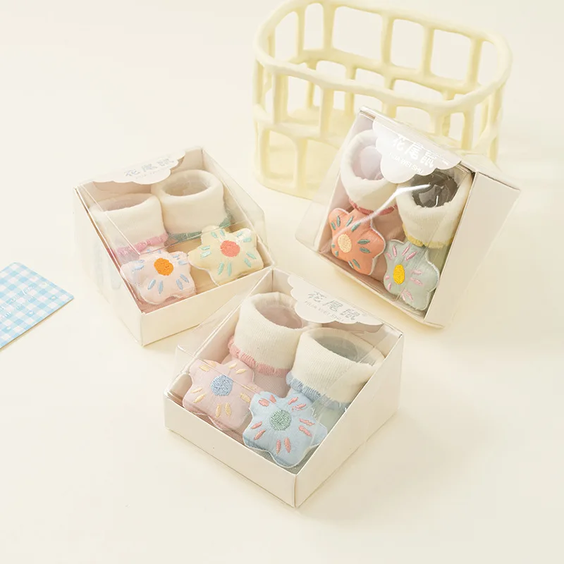 

Носки хлопковые для девочек 0-1 года, на весну и лето