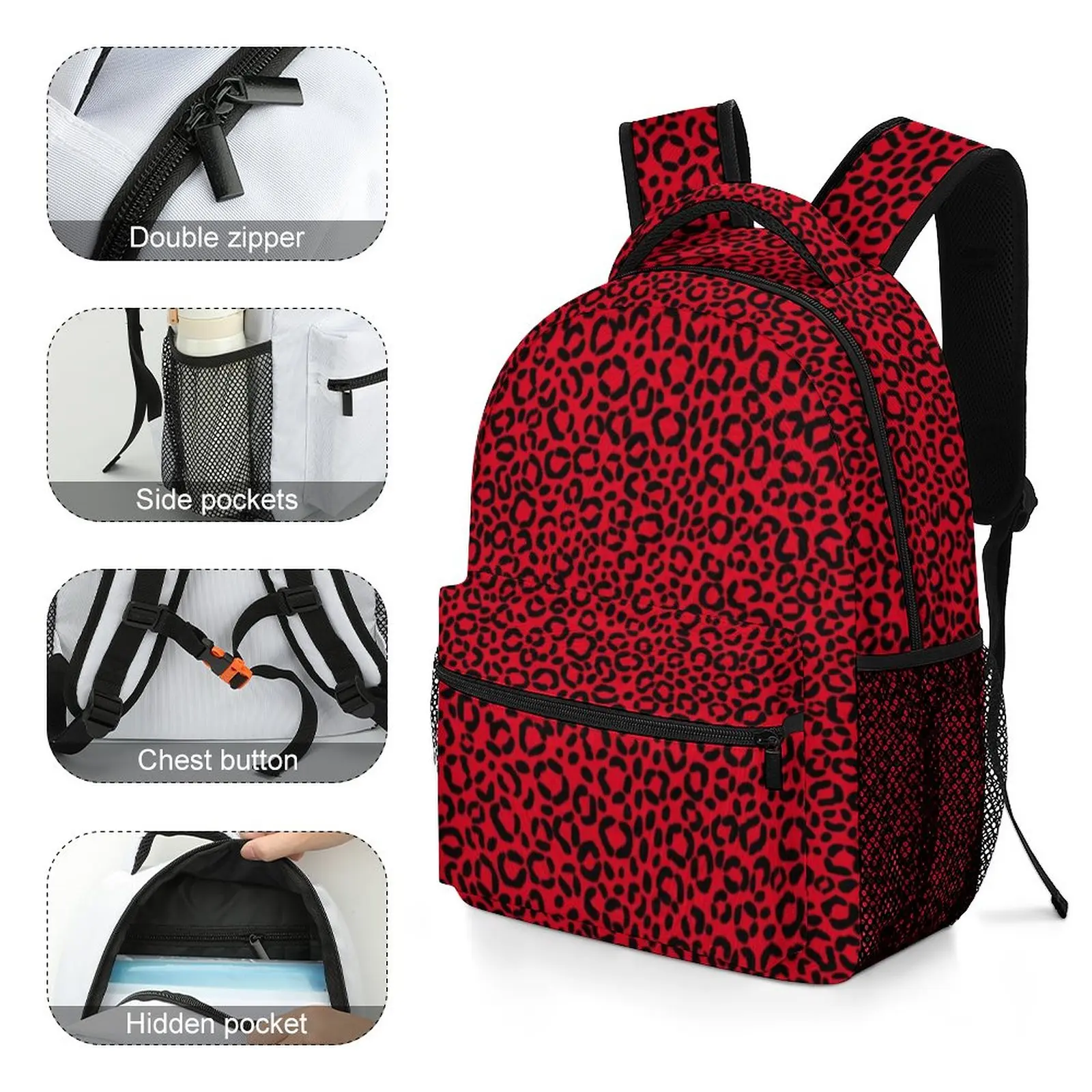 Mnsruu Zaino per ragazzi e ragazze, zaino vintage con tigre, per