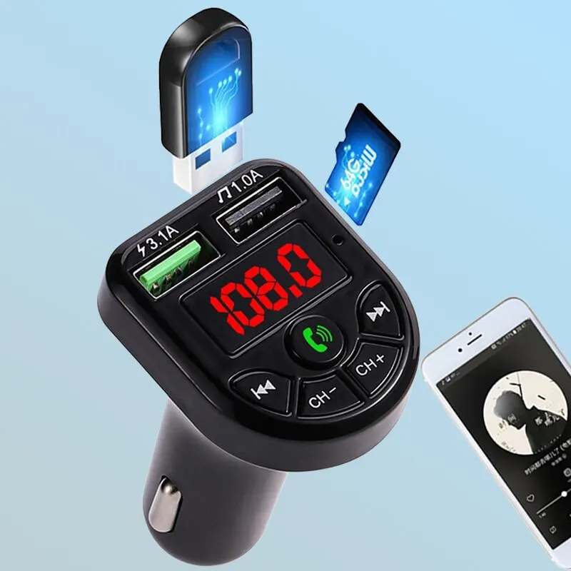 Car Bluetooth Mp3 Connection Charger Music Player Multifunctional Car Bluetooth Receiver Mobile Hands Free Voice Navigation car bluetooth receiver