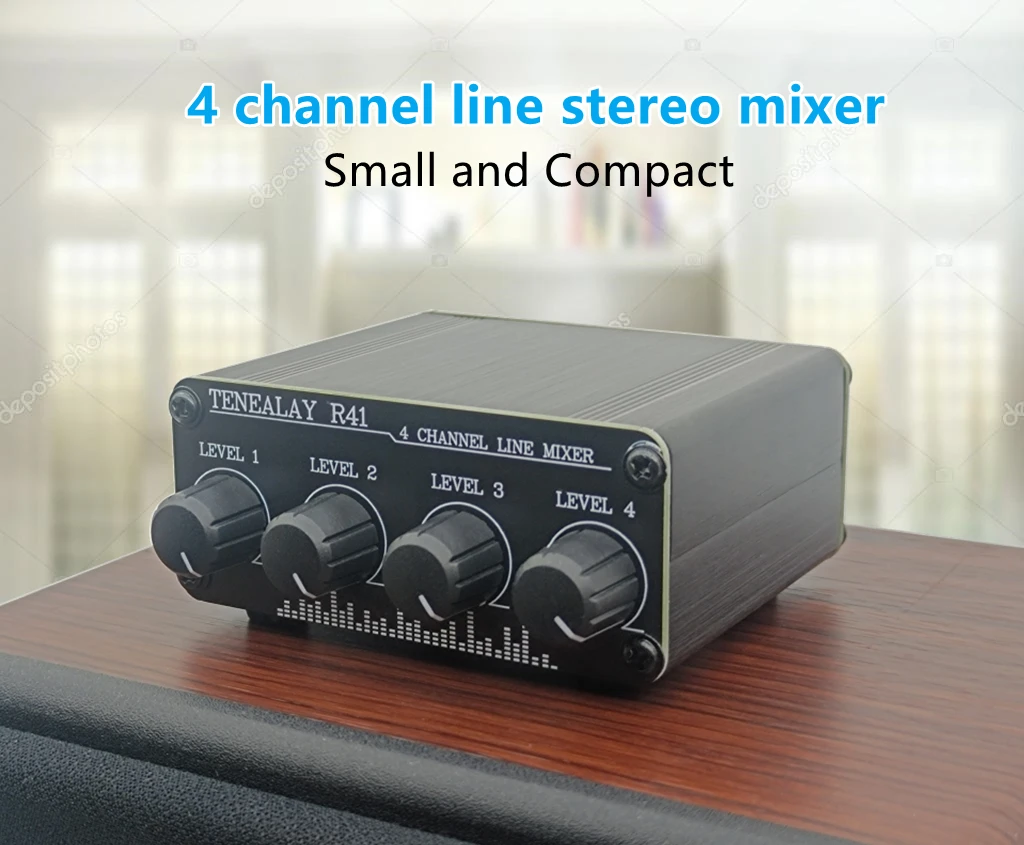 4ChannelRCAAudiomixerStereolinelevelscontrolBoxminipassive