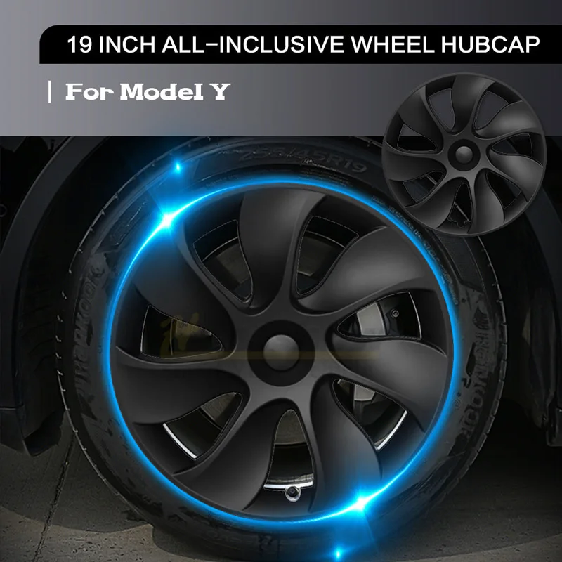 Hub Cap Replacement Performance Wheel Cap Automobile Hubcap Full Rim Cover Accessories Tesla Model Y 19 Inch-4PCS wheel hub covers wheel hub caps