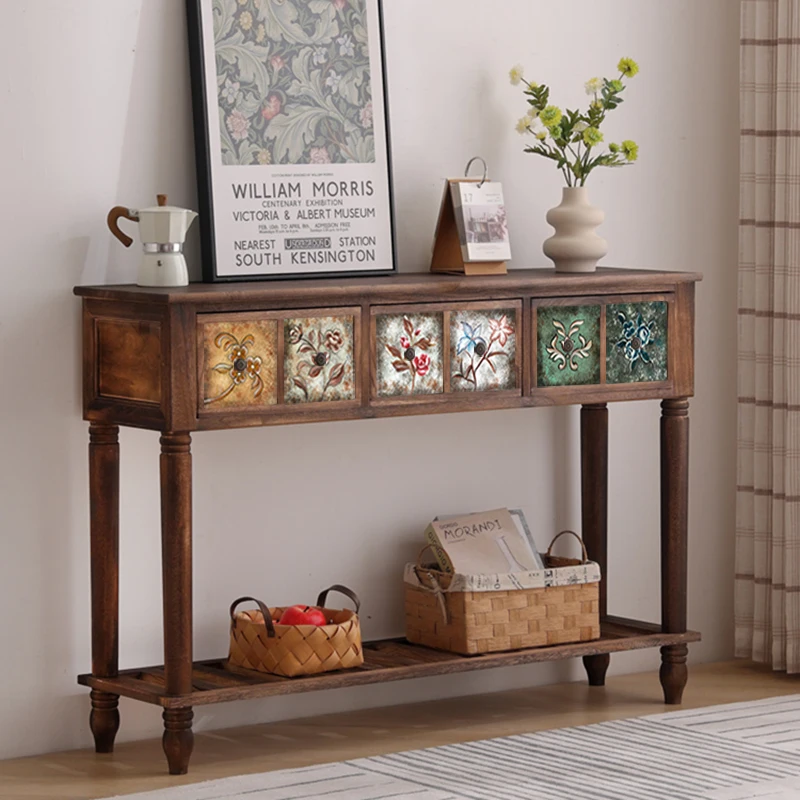Tavoli Console Stretti Italiani, Tavolo d'Angolo Moderno di Alta Qualità, Stile Nordico, Elegante Mesa De Entrada, Arredamento per Soggiorno - immagine 4