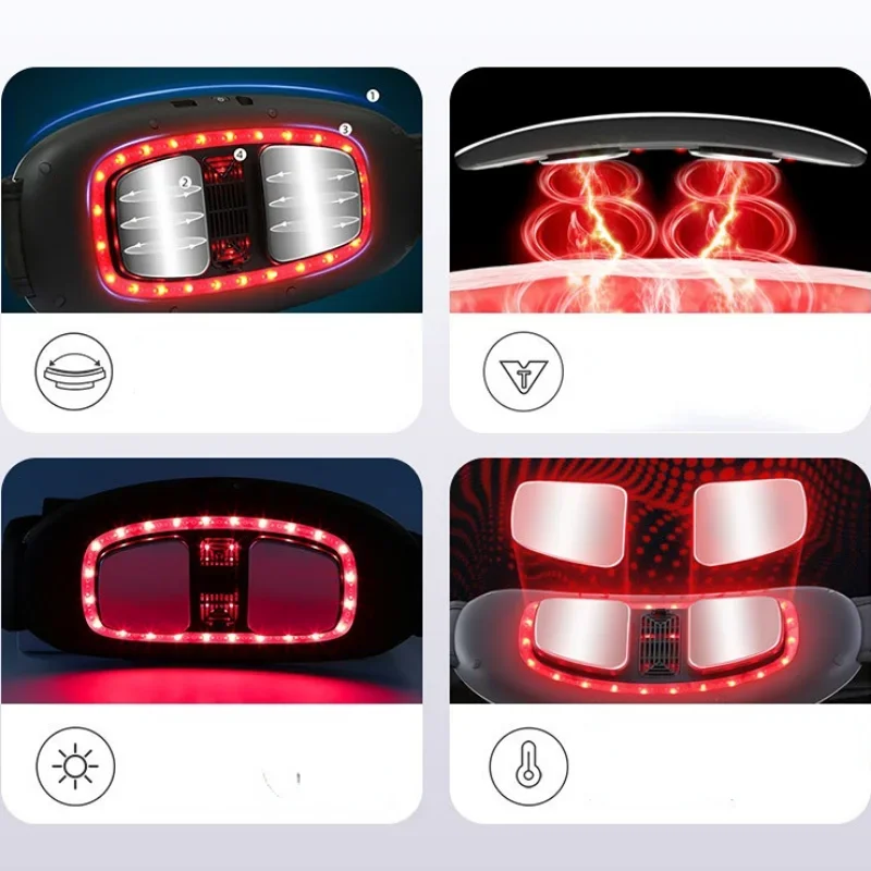 PANGAO Wais8 Heating Rubbing Abdominal Instrument Belly Electric Moxibustion Therapy Hot Compress Belt Automatic Abdomen Massage