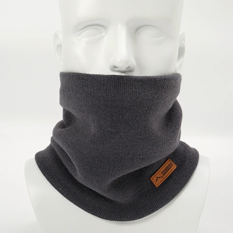 2023 Winter Warm Scarf For Women Knitted Neck Scarves Rings Plush Solid Men’s Collar Ring Female Foulard Neckerchief