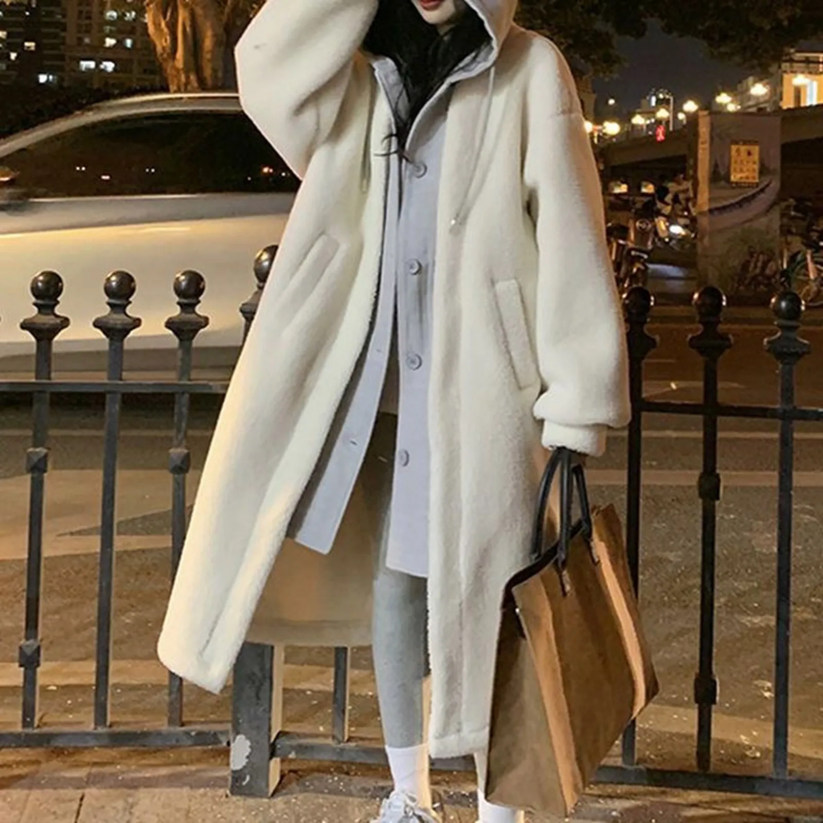 

Womens Zip Sweater Ladies' Long Sleeve Hoodie Jacket With Faux Details Warm And Comfortable Oversized Style For Winter