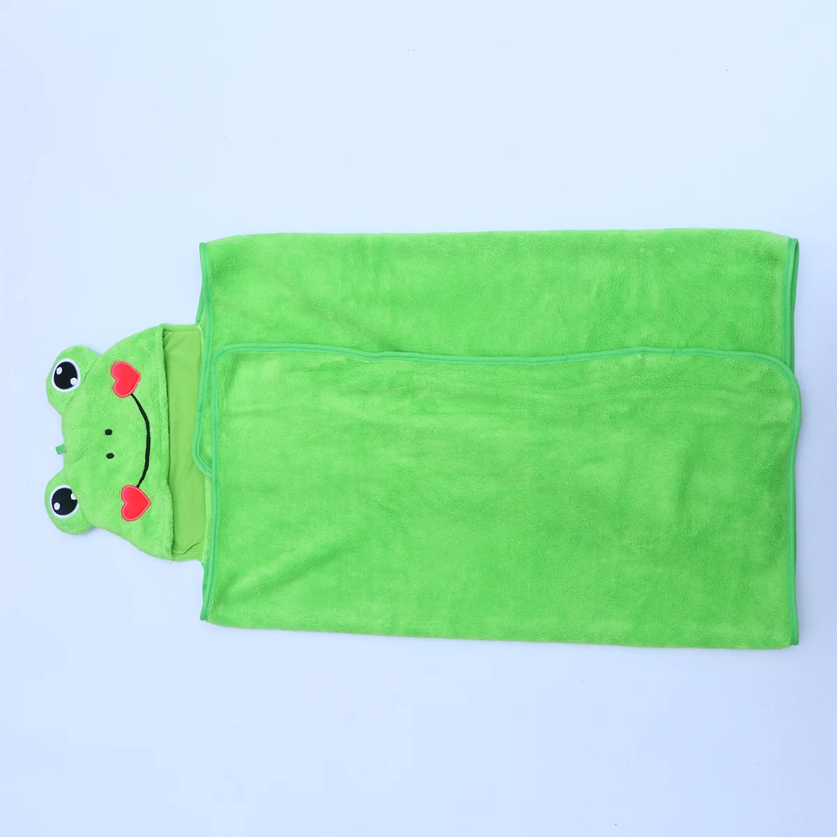 Baby Bath Towels Children's Coral Fleece Frog Cartoon Bathrobe for Kids Green Toddler