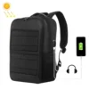 Solar Backpack 12/20W Panel Powered Laptop Bag Water-resistant Large Capacity with External USB Charging Port New men's bag 1