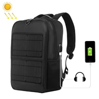Solar Backpack 12/20W Panel Powered Laptop Bag Water-resistant Large Capacity with External USB Charging Port New men's bag 1